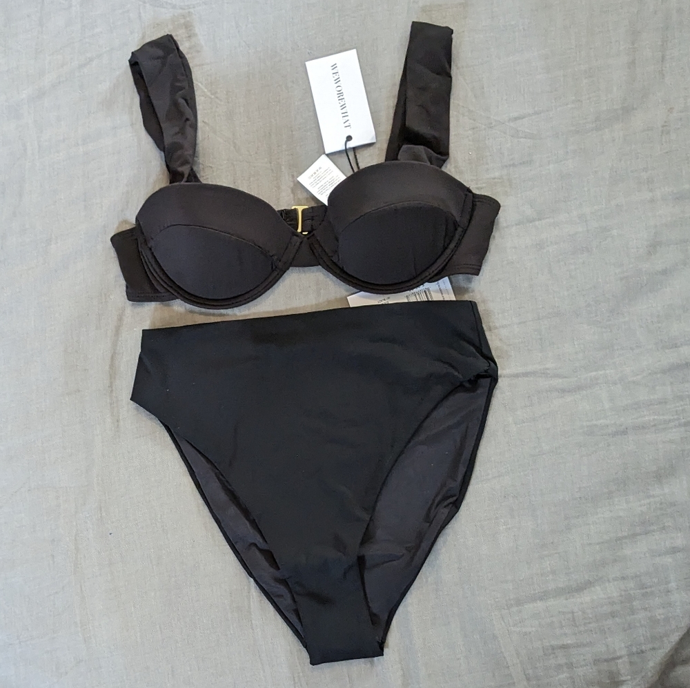 WeWoreWhat Claudia Emily Bikini Set Black